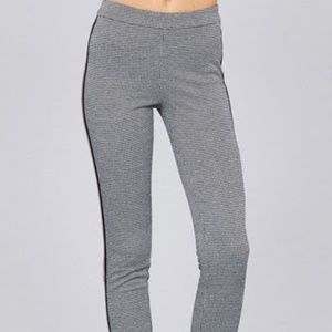 red side tape detail pants